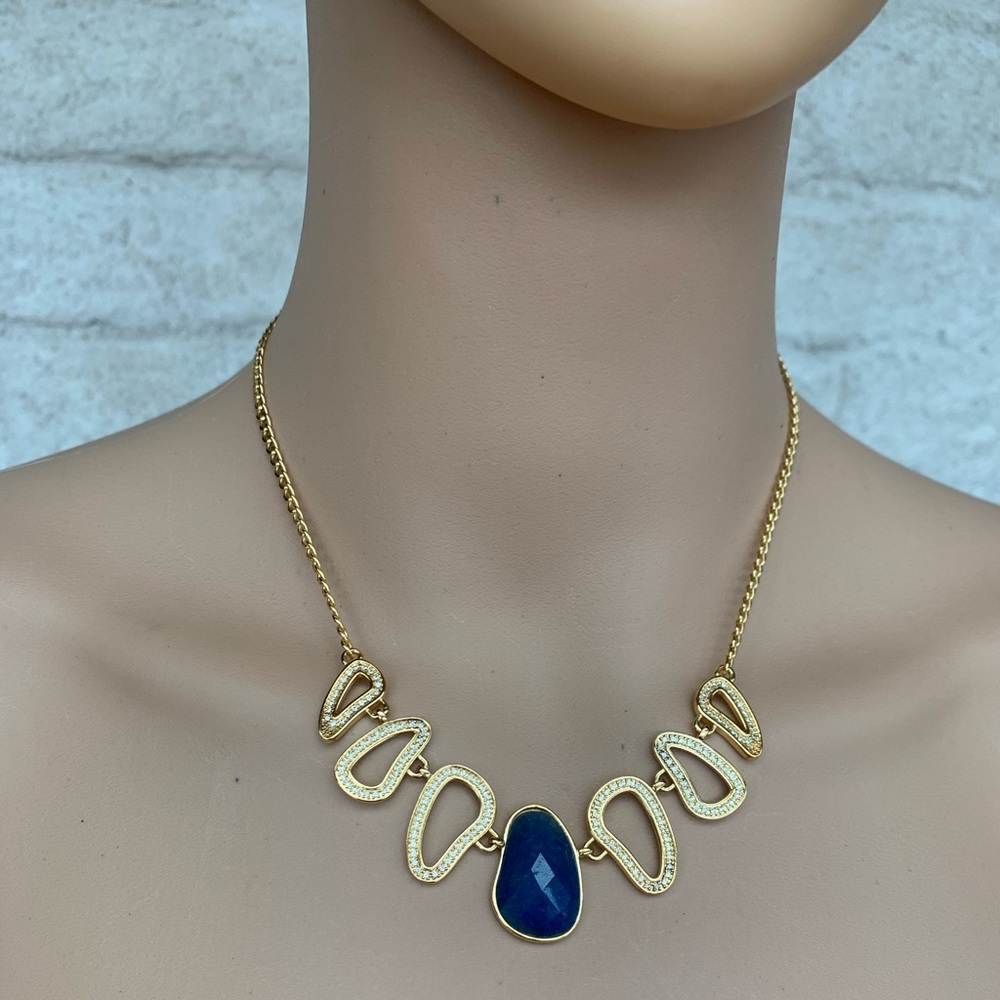 MARCIA MORAN Necklace, Dark Blue Cat’s Eye!